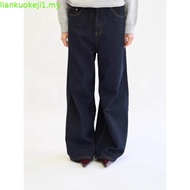 STRADIVARIUS Dark JEANS STRAIGHT Cut D92 WIDE-LEG (C1202)