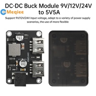 DC-DC Step-Down Module 9V/12V/24V to 5V 5A Car USB Charger Dual USB Output with Case DC5.5*2.1MM