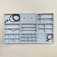 Velvet-covered wooden tray for jewelry storage jewellery box jewellery tray