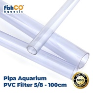 Ready to Ship Fishco Aquarium Pipe PVC - Clear Aquarium Pipe 5/s 8 Inch 100cm 20pcs