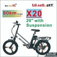 X20 Ebike PAB E-bike SG Product 48V LTA Approved LG cell 20"x2.125 CST ebike tyre with suspension