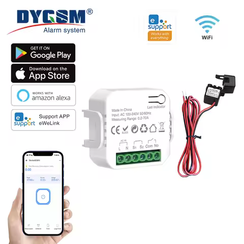 Ewelink Smart WiFi Energy Meter Bidirection 1Way Interruptor Switch with Clamp App Monitor Solar Pro