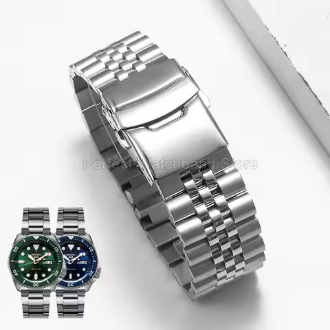 For Seiko Turtle SRP777 SRPC25 SRP773 22mm Silver Stainless Steel Watch Strap Water-Resistant Brushe