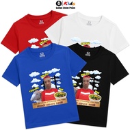 PHO ANH HAI children's cotton t-shirt, sizes from 7kg - 60kg, 4 shirt colors, 95% Cotton 5% Spandex,