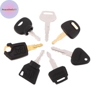 PeaceShells 7Pcs/set Keys Ignition Keys Excavator Construction Machinery Key Kit 14607 5P8500 K250 H