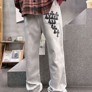 MWL7 Chrome Hearts New autumn and winter men's fashion casual pants Straight-leg pants with cross pa