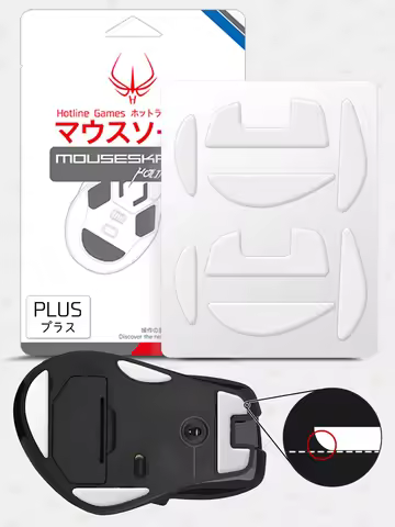 2 Sets Hotline Games 3.0 Plus Rounded Curved Edges Mouse Feet Skates for Logitech G604 Wireless Gami