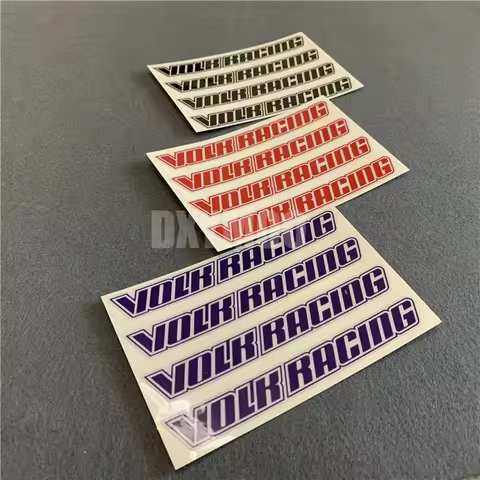 4PCS Motorcycle Car Wheel Sticker Decals Vinyl Reflective for VOLK TE37 RAYS VOLK Racing