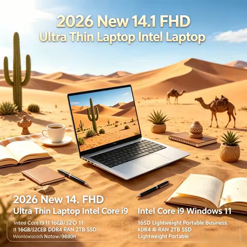 14.1" FHD Ultra Thin Laptop Intel Core i9 Windows 11 16GB/32GB DDR4 RAM 2TB SSD Lightweight Portable