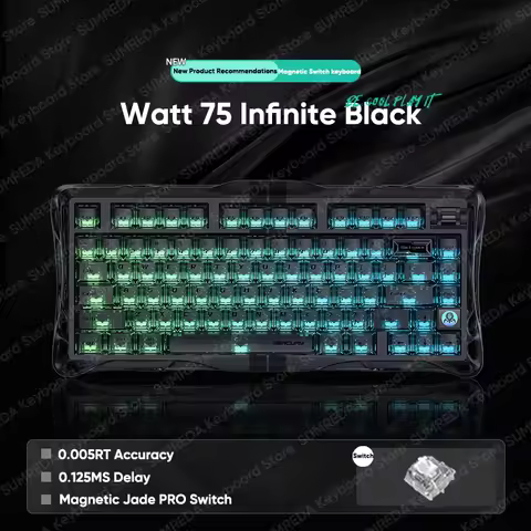 Grava Star Tile75 V75 Wired Magnetic Mechanical Keyboard 8K RT0.005mm Aluminium Alloy RGB E-sports T