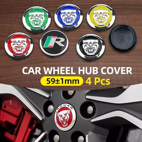 4Pcs 58mm Car Wheel Center Hub Caps Covers for Jaguar XF XJ-S XJ-6 X-Type XE S-Type F-PACE F-Type XK