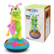 Electric Dancing Caterpillar Saxophone Toy – LED Light, Music & Wriggle Bug for Kids