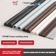 CHAMPIONO Weather Stripping Door Seal Strip, Windproof EPDM Weather Stripping, Flexible Self Adhesiv