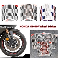 HONDA Motorcycle 17 Inch Wheel Hub Decal Decoration Set For HONDA CB400X CB400F Rim HRC Logo Reflective Sticker