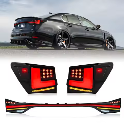 Pair Tail Light Assembly For Lexus GS350 GS200t GSF 2012-2023 Tail Lights LED Tail Lamp Brake Light