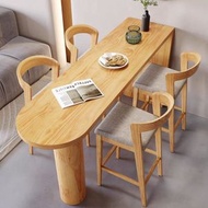 Carpenter - （支持定制）實木吧台客廳沙發隔間簡易高腳桌靠牆陽台窄桌北歐吧台桌椅140CM（單枱）