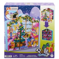 Polly Pocket Advent Calendar, Winter House Design, 4 Floors with 8 Rooms, 25 Surprises