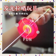 Fun toy top pull sound + colored led lights rotating spinning top/ T-AN038