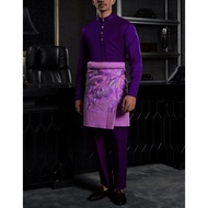 BAJU MELAYU JAKEL MODERN FIT AWAL ASHAARI IN PURPLE (BAJU & SELUAR - SET)