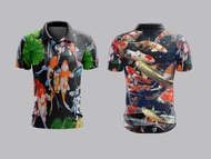 kaos baju jersey ikan koi jersey motif ikan koi kaos unik kaos ikan koi kaos printing 3d fullprint
