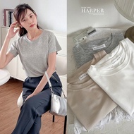 [HARPER] Brand Customized Comfortable Cool Feeling T-shirt | Ready Stock Short Top Short Sleeve Cool