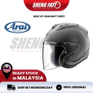 ARAI VZ-RAM Matt Grey Original Arai Malaysia Arai Open Face Shengfatt Original Superbike SIRIM VZ RA