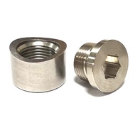 1 Set Oxygen Sensor Oxygen Sensor Kit Bung with Gasket Stainless Steels Fitting Weld Bungs M18X1.5 C