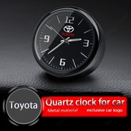 Luminous Mini Car Quartz Clock Instrument Panel  Air Outlet  Any Sticker for Toyota Hilux Innova Corolla Cross Rush Calya Yaris Vios Avanza Raize Veloz Sienta Car Accessories