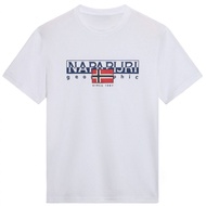 Napapijri Mens Aylmer Short Sleeve T-Shirt European Size Cotton Print Abstract Pattern Thin Autumn M