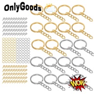 ONLYGOODSS 220pcs Split Keychain Rings, Silver Gold DIY Keychain Rings, Jewelry Tools Circle Keychai