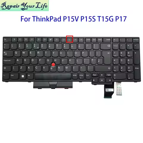 UK Swiss Belgium AZERTY TrackPoint Keyboard Backlight For Lenovo Thinkpad T15p T15g P15s P17 P15v Ge
