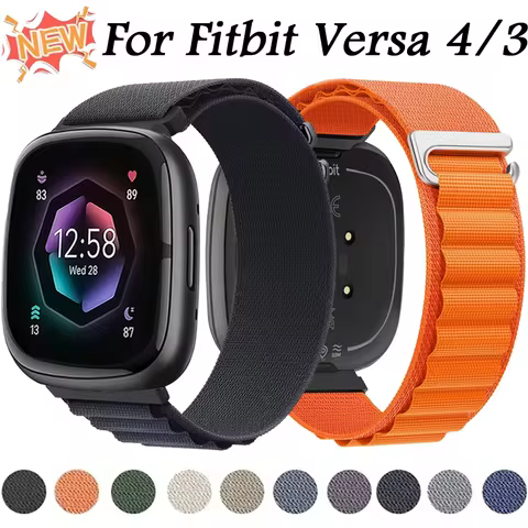 Alpine Loop Nylon Strap For Fitbit Versa 4/3 Smartwatch Replacement Sport Bracelet Wristband For Fit