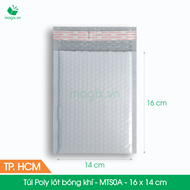 MTS0A - 16x14 cm - 100 Túi giấy Poly bọc xốp hơi - túi giấy lót bóng khí