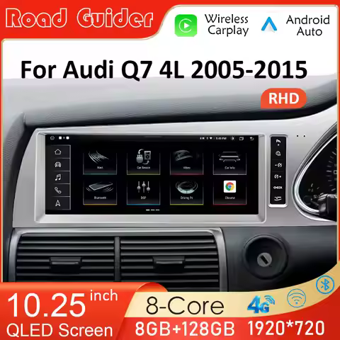 Android 14 Car Multimedia Player For Audi Q7 4L 2005 - 2015 RHD GPS Navigation Auto CarPlay Radio St