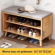 Rak Sepatu Duduk Sofa Kayu / Lemari Sepatu Kayu Minimalis/Tempat Pakai Sandal Ruang Tamu / Lemari Se