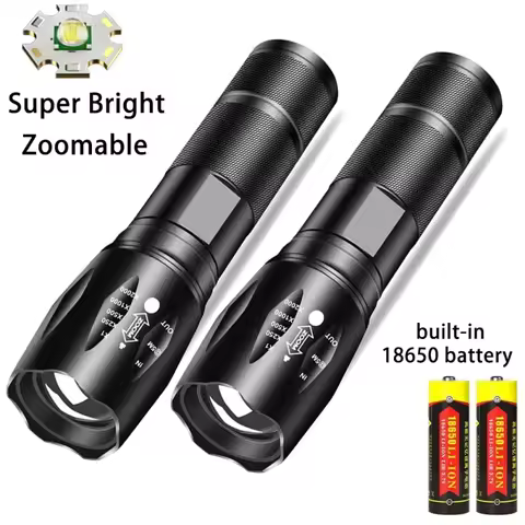 LED Rechargeable Flashlight XML T6 linterna torch 18650 Battery 5 Modes Waterproof Outdoor Camping P