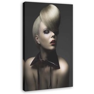 Hairdressing Poster Salon Studio Designer Golden Hair Model Wall Decoration Canvas Poster Bedroom De