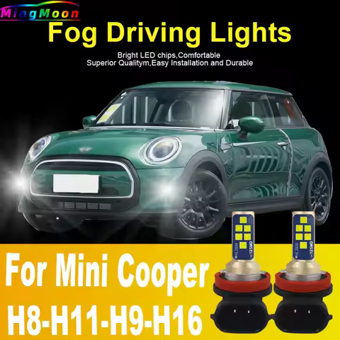 2x H11 H8 Led Fog Lights Canbus H16 H9 Car Bulb Driving Running Lamp 12v 55w For Mini Cooper R56 R50