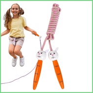 Kid Jump Rope Handle Child Jump Rope Soft Cotton Tangle-Free Cute Bunny Skipping Rope for Kids Adjustable Length kousg kousg