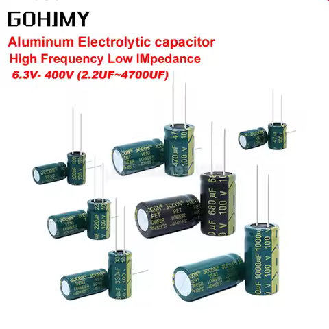 10V 16V 25V 35V 50V 400V High Frequency Low ESR Aluminum Capacitor 100UF 220UF 330UF 470UF 680UF 100