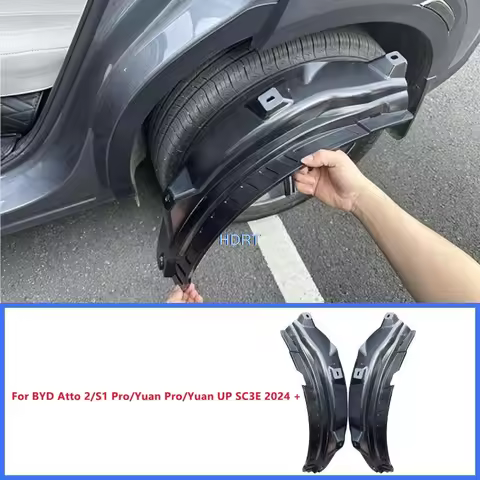 Car Style Rear Wheel Fender For BYD Atto 2/S1 Pro/Yuan Pro/Yuan UP SC3E 2024 + Inner Mudguard Mud Fl