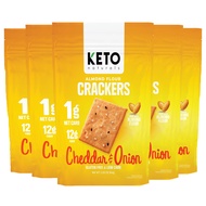 Keto Naturals Almond Crackers Cheddar & Onion คาร์โบไฮเดรตต่ำปราศจากกลูเตน
