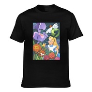 Alice In Wonderland Vintage Floral Print T-Shirt High Quality