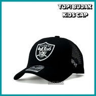 Topi Budak Kids Cap Raiders Logo Mesh SnapBack Baseball Curve Brim Cap
