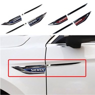 1 Set Stainless Steel Car Door Fender Metal Side Logo Stickers （Left And Right) For Toyota Sienta Ge