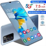 2023 New Galaxy Note30 Ultra 7.5-inch Full Screen Phone Factory Hot Selling 5G Smartphone Cheap Android Phone 16GB+512GB Unlocking Android Smartphone