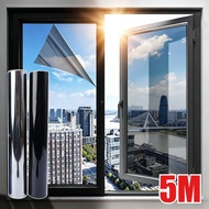 0.3*5M Reusable Heat Insulating Sun Blocking Balcony Glass Film Static Cling One Way PET Privacy Sun