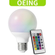 OEING LED RGB Remote Control Bulb Ambient Light E27 220V G70 G80 G95 G120 9W 12W 15W 18W