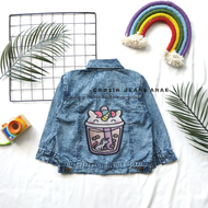 JAKET JEANS ANAK / JAKET JEANS ANAK SNOWBLUE UNICORN MICKEY MOUSE / JAKET BTS / JAKET ANAK MOTIF BT2