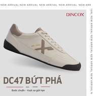 Giày Sneaker Da Nam Nữ Dincox DC47 BEIGE/TAUPE Shoes Đế Bằng Bền Và Nhẹ Hơn